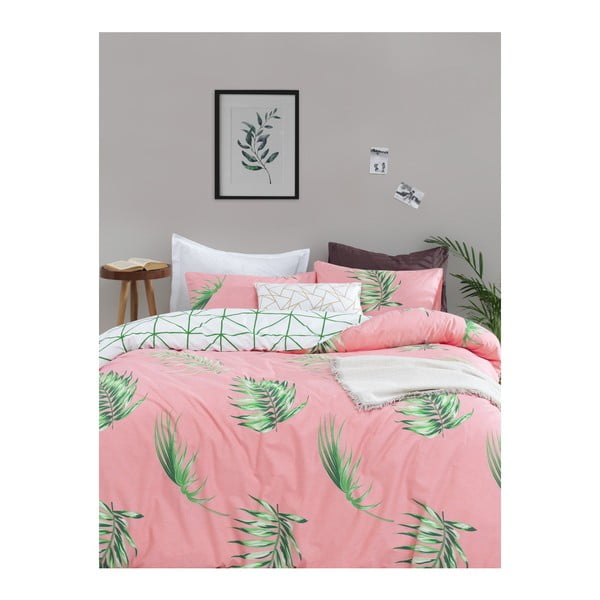 Posteljina s posteljinom na krevetu od pamuka Ranch Mijolnir Barbara Green, 160 x 220 cm