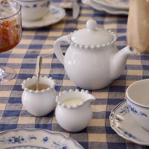 Bijeli čajnik od kamenine s cjedilom 500 ml Pearl – Costa Nova-image-1