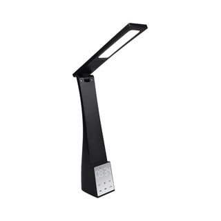 Mat crna LED stolna lampa s tajmerom (visina 45 cm) Linus – Trio