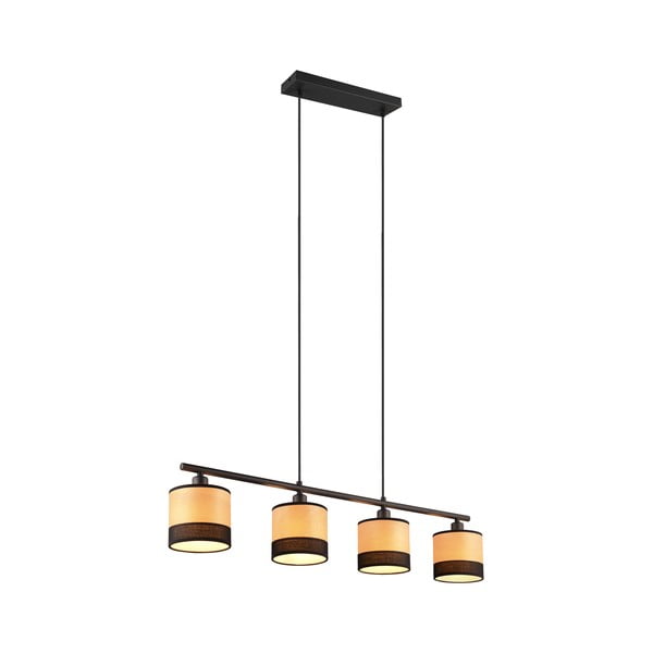 Crna/u prirodnoj boji viseća svjetiljka Bolzano – Reality-image-2