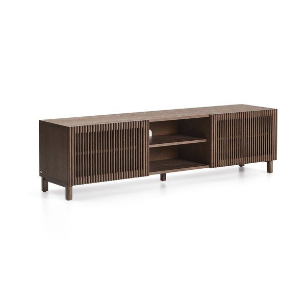 Tamno smeđa TV komoda u dekoru oraha 180x49,5x42,5 cm Beyla – Kave Home