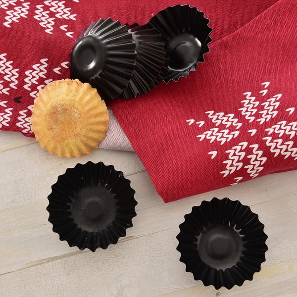 Metalni kalupi za pečenje u setu 6 kom za tartlete ø 7 cm – Orion-image-1