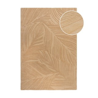Svijetlosmeđi vuneni tepih Flair Rugs Lino Leaf, 160 x 230 cm