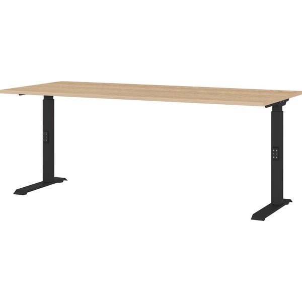 Radni stol podesive visine s pločom stola u dekoru hrasta 80x180 cm Lissabon – Germania