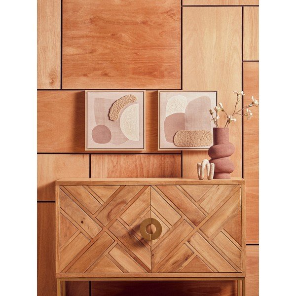3D slike u setu 2 kom s okvirom/na platnu 40x40 cm Astratto – Premier Housewares-image-1
