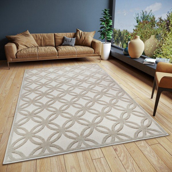 Bež tepih 57x90 cm Iconic Circle – Hanse Home-image-1