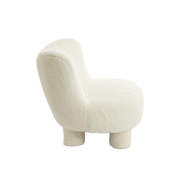 Krem fotelja od bouclé tkanine Kamovu – Light & Living-image-3