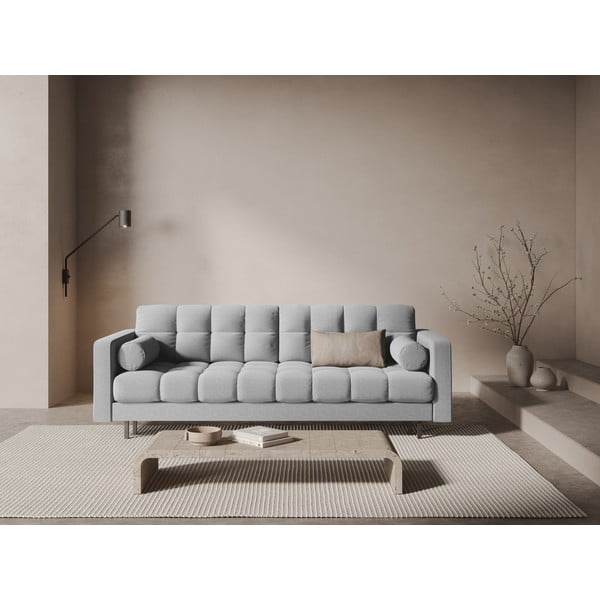 Svijetlo siva sklopiva/s prostorom za odlaganje sofa 222 cm Bali – Cosmopolitan Design-image-1