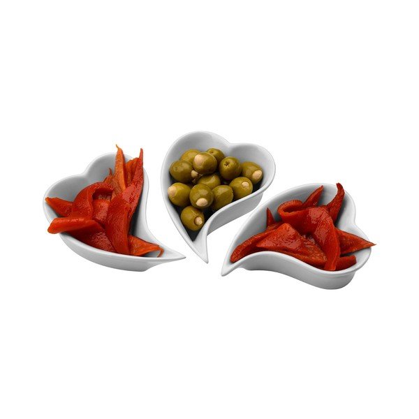 Set od 3 porculanske posudice za posluživanje Premier Housewares Heart Shape-image-1