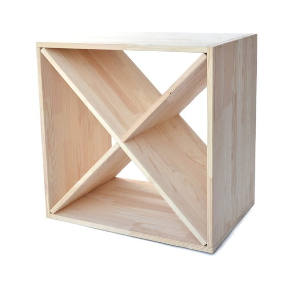 Držač za boce vina od masivnog bora u prirodnoj boji broj boca 24 kom – Bonami Essentials-image-1