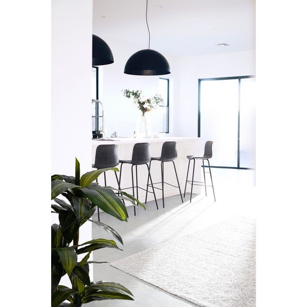 Tamno siva podstavljena barska stolica (visine sjedala 75 cm) Kyra – Bizzotto-image-1