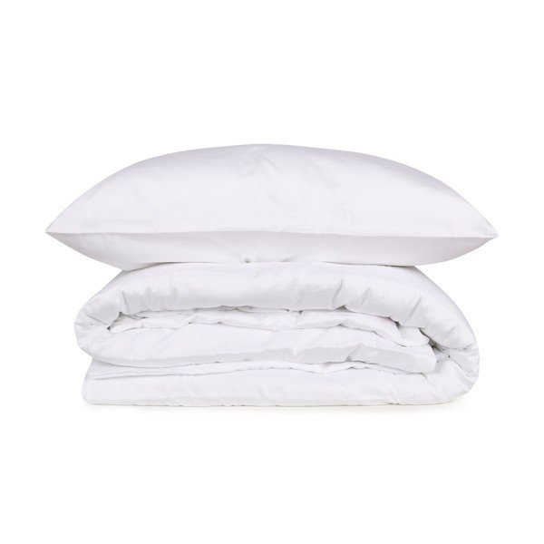 Bijela posteljina za bračni krevet/za produženi krevet od pamučnog satena 240x220 cm Elegant – Mijolnir