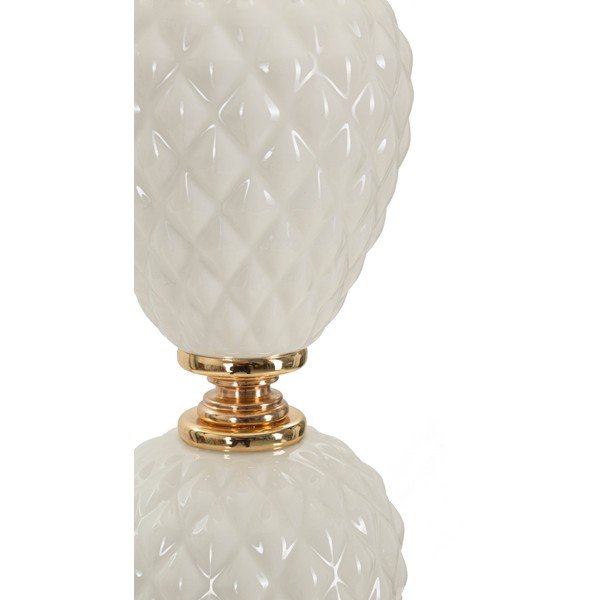 Bijela stolna lampa s tekstilnim sjenilom (visina 57 cm) Torre – Mauro Ferretti-image-2