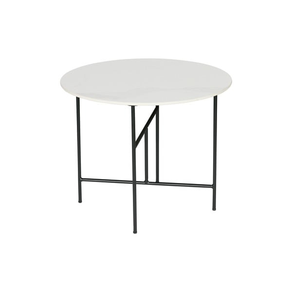 Bijeli stol s porculanskim pločom WOOOD Vida, ⌀ 60 cm