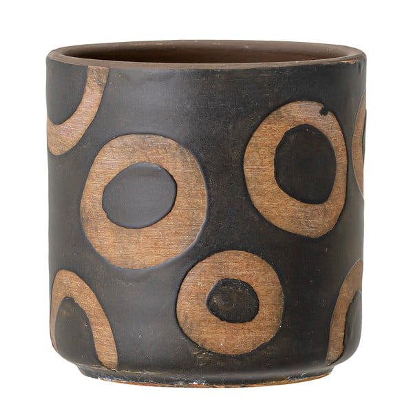 Crna tegla za cvijeće od terakote Bloomingville Avo, visina 12 cm-image-3