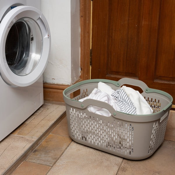 Svjetlo smeđa plastična košara za rublje 45 l – Addis-image-1