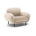 Bež fotelja od bouclé tkanine Poppy – Micadoni 