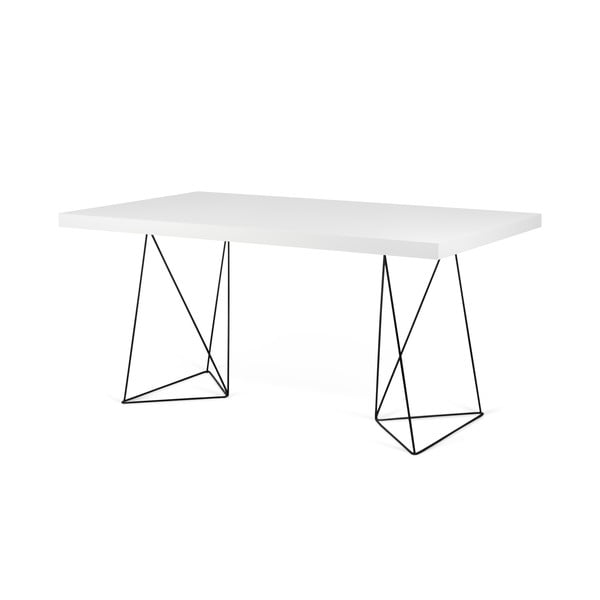 Bijeli stol s crnim nogama TemaHome Multi, 180 x 77 cm-image-2
