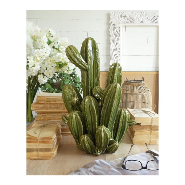 Zeleni keramički ukras Orchidea Milano Cactus, visina 48 cm