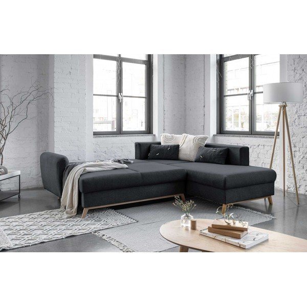 Tamno siva kutna garnitura na razvlačenje Miuform Scandic Lagom L, desni kut-image-4