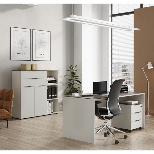 Radni stol u dekoru oraha 158x79 cm Ancona - Germania-image-4