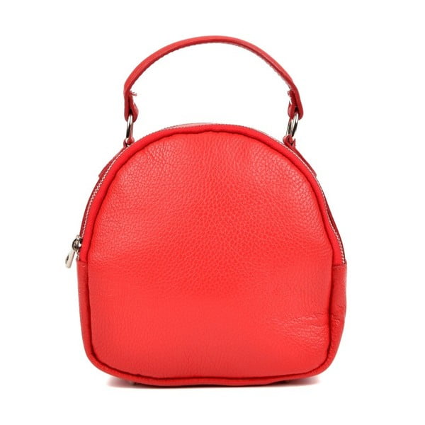Crveni ženski kožni ruksak Isabelle Rhea Munile