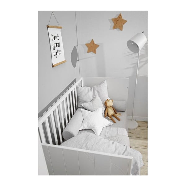 Sivi dječji laneni jastuk u obliku zvijezde BELLAMY Stripes-image-1