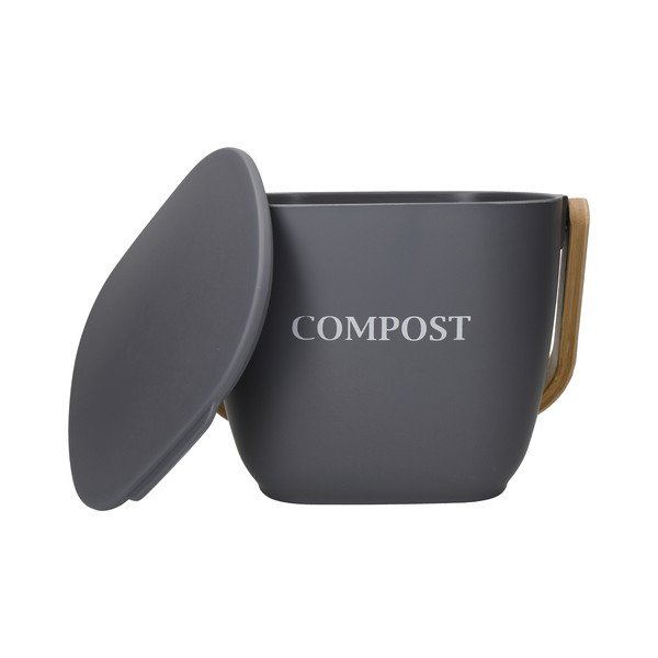 Tamno siva bambusova kanta za otpad koji se može kompostirati Kitchen Craft Natural Elements-image-2