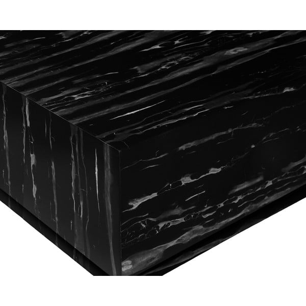 Crni stolić za kavu u dekoru mramora 100x100 cm Vito - Støraa-image-1