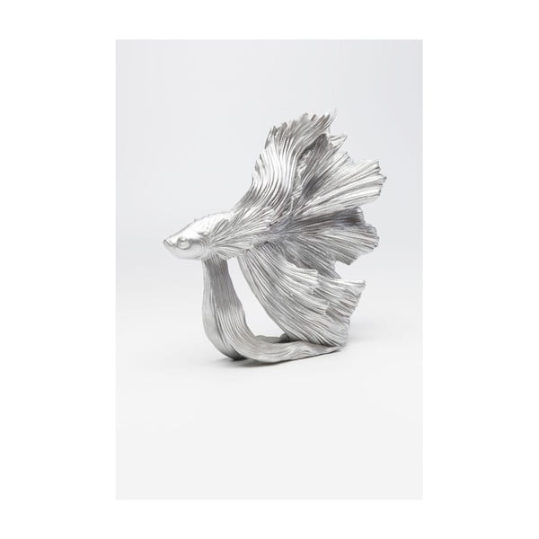 Ukrasna skulptura u srebrnoj boji Kare Design Betta Fish