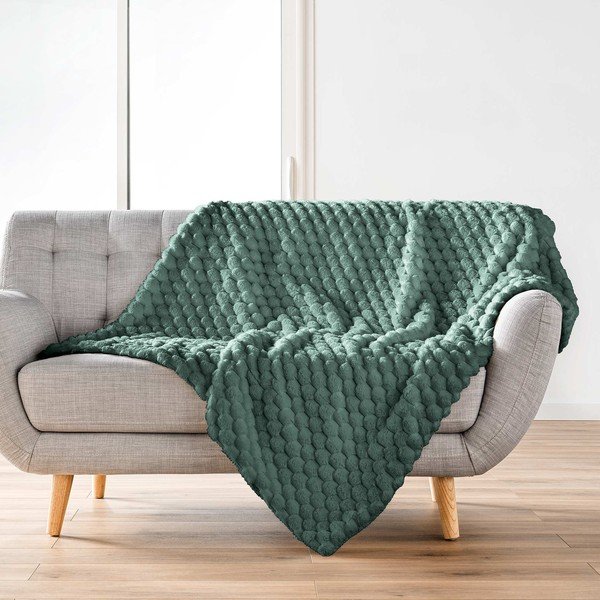Zelena deka od mikropliša 220x240 cm Frosty – douceur d'intérieur-image-3