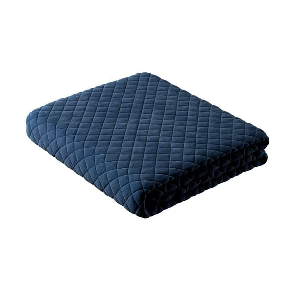 Plavi prošiveni prekrivač za bračni krevet 170x210 cm Posh Velvet - Yellow Tipi