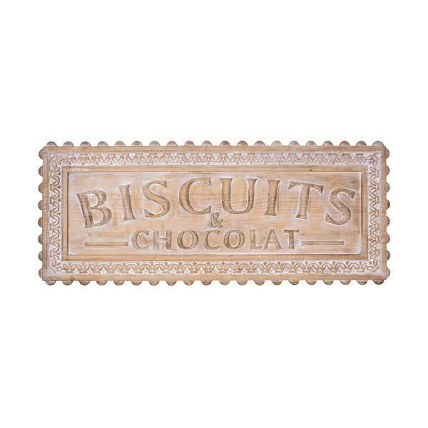 Zidni natpis od borovine Antic Line Biscuits et Chocolat