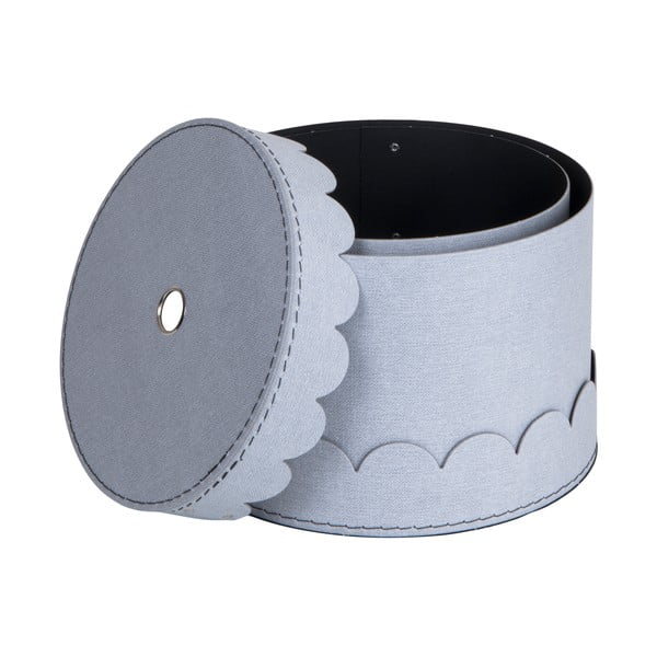 Svijetlo sive kartonske kutije za pohranu u setu  2 kom s poklopcem ø 26x17,5 cm Wilma – Bigso Box of Sweden-image-3