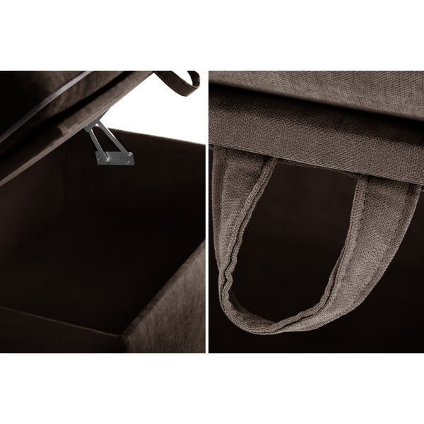 Smeđi tabure s prostorom za odlaganje Jalouse Maison Serena-image-3