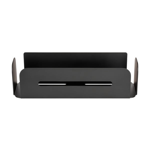 Mat crna metalna samoljepljiva kupaonska polica Bivio – Wenko-image-1