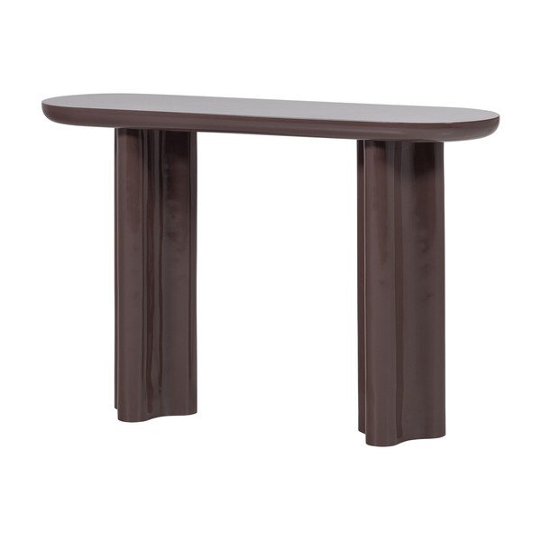 Tamno smeđi pomoćni stol u sjajnom dekoru 35x120 cm Evara – WOOOD-image-2