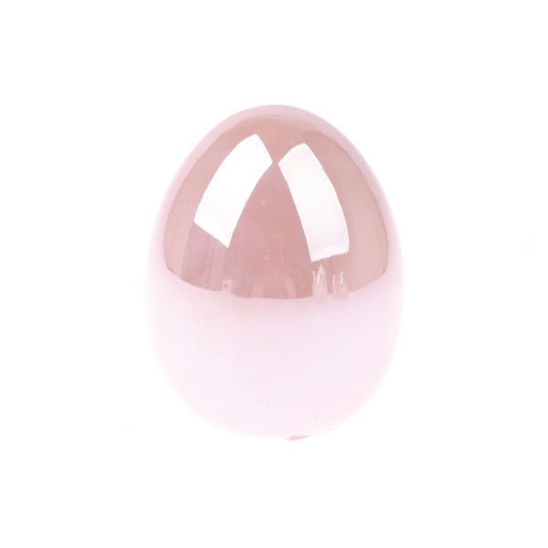 Ružičasti keramički ukras Dakls uskršnje jaje, visina 10,3 cm