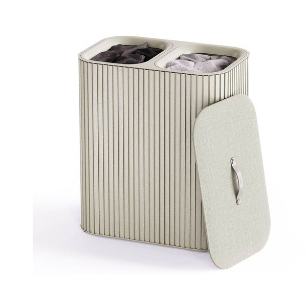Bež bambusova košara za rublje 2x45 l Tota Luxe – Joseph Joseph