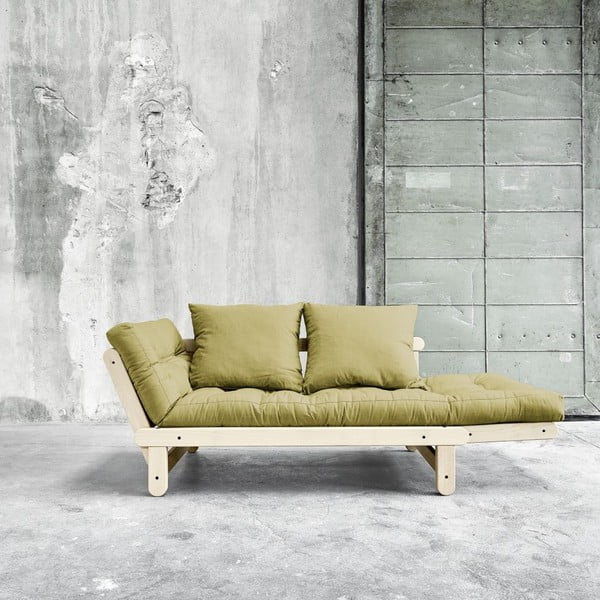 Sofa na razvlačenje Karup Beat Natural / Avocado Green