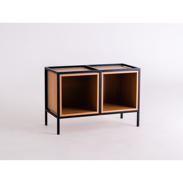 Crna komoda u dekoru hrasta 88x60 cm Skap - CustomForm-image-3