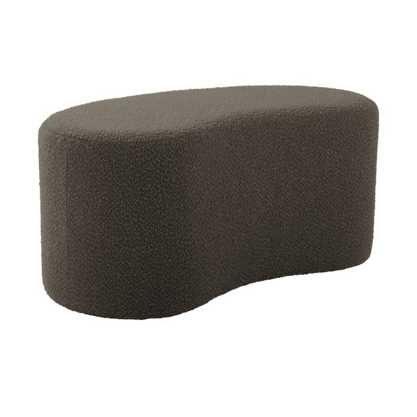 Sivi/smeđi tabure od bouclé tkanine Ada – Leitmotiv