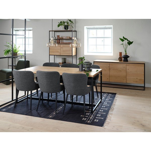 Blagovaonski stol s pločom stola u dekoru hrasta u prirodnoj boji 90x180 cm Rivoli – Unique Furniture-image-2