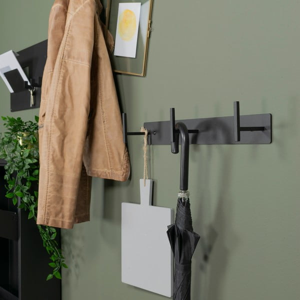 Crna metalna zidna vješalica 44 cm Chapman – Spinder Design-image-3
