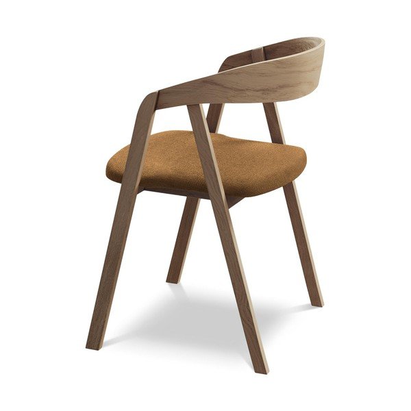 Blagovaonska stolica od masivnog drveta boja terakote Erika – Makamii-image-3