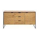 Komoda u dekoru hrasta u prirodnoj boji 155x81x45 cm Cesura – Unique Furniture