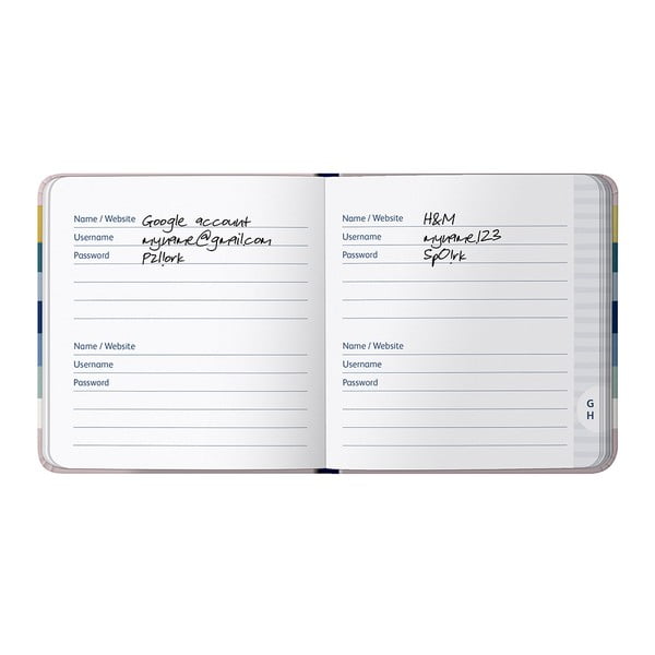 Bilježnica za lozinke 96 str. Stripe – Busy B-image-4