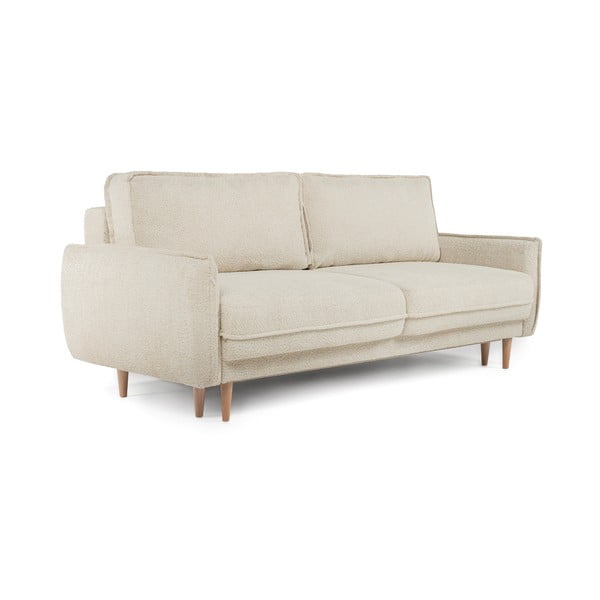 Bež sklopiva sofa od bouclé tkanine 215 cm Patti – Bonami Selection-image-2