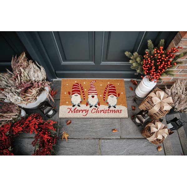 Otirač s božićnim motivom od kokosovih vlakana 40x70 cm Christmas Gnomes – Hanse Home-image-1