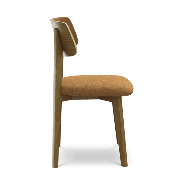 Blagovaonska stolica od masivnog drveta boja terakote Niu – Makamii-image-2